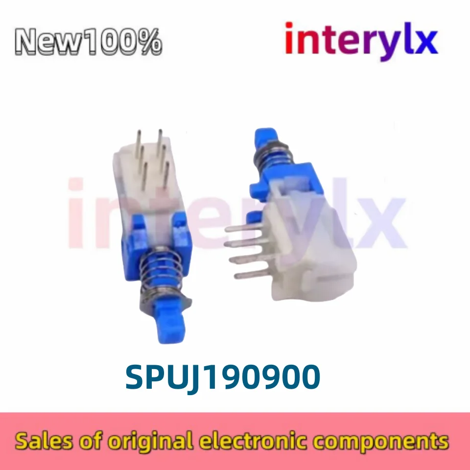 2-10Pcs/Lot Original ALPS SPUJ190900 Self-locking switch with lock 6-pin horizontal push button switch dual-channel 6-pin switch