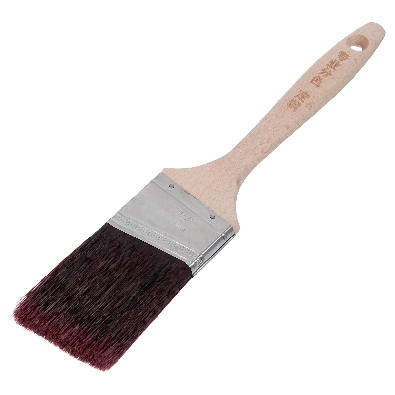 Flat Paint Brush with Slanted Tip, High-Density Latex Bristles & Ergonomic Grip for Walls, Cabinets, Doors, Furniture