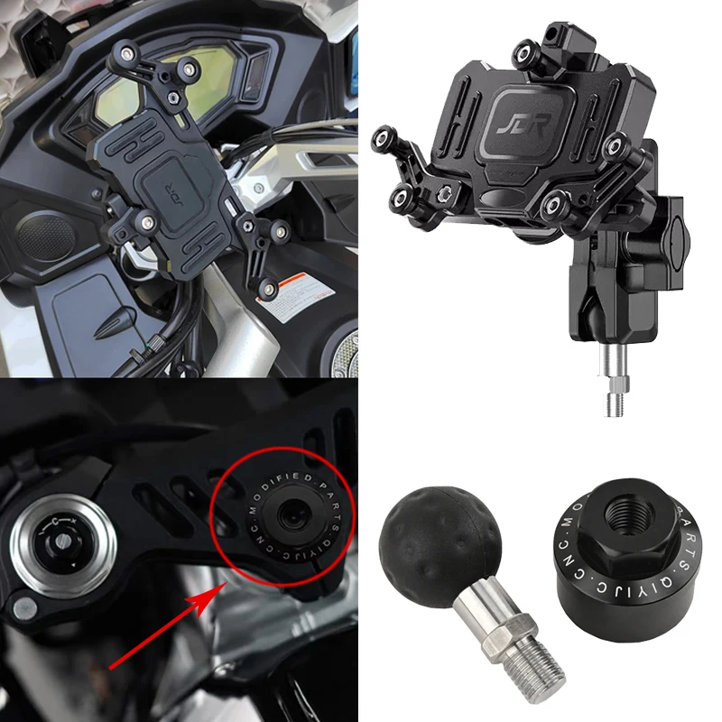 

Новинка для мотоциклов ZONTES Shengshi 703RR 730 RR: Модифицированная трехлучевая заглушка из ЧПУ для крепления держателя телефона