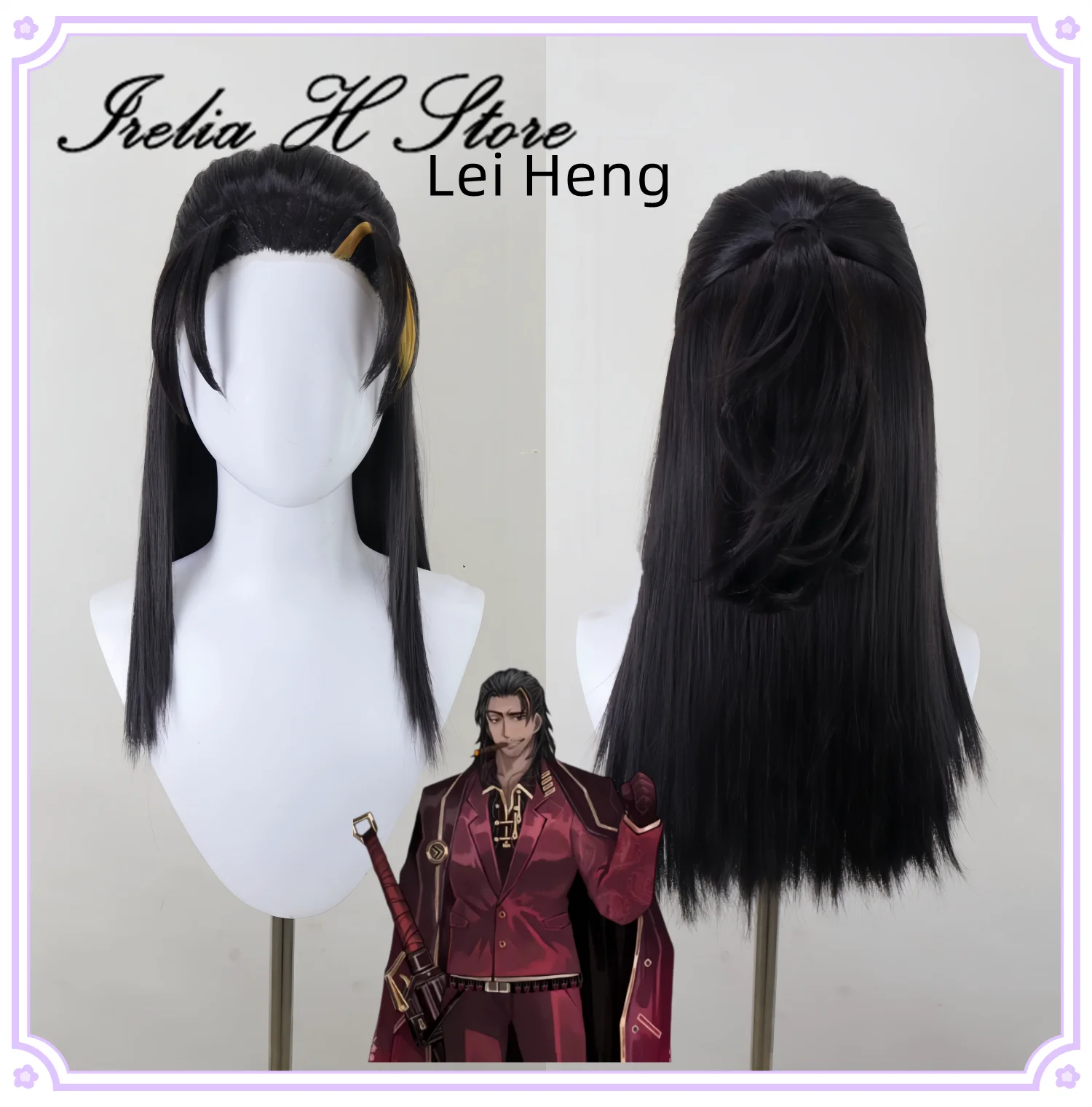 

Irelia H Store Limbus Company Lei Heng Jia Qiu's wig cosplay wig prestyled wig black long