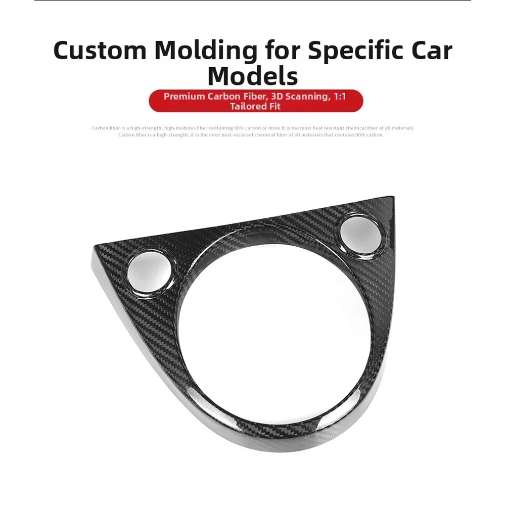 27.5*18.3CM Carbon Fiber Trim Carbon Fiber Gear Shift Frame Automotive Gear Shift Console Decoration Double-sided Tape Included