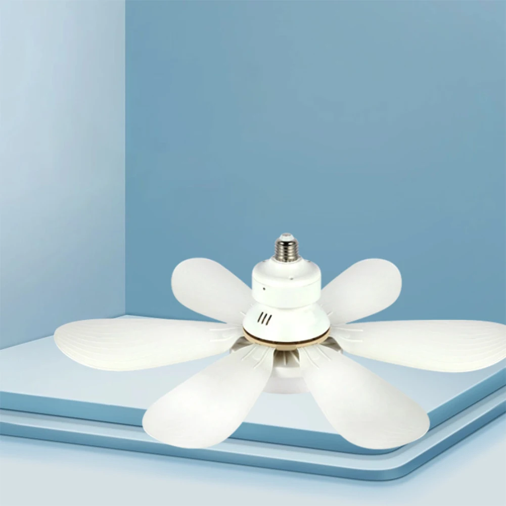 Indoor Ceiling Fan with Light E26/E27 Base Quiet Ceiling Fan Light 3 Color Dimmable 3000-6500K White Ceiling Fan Remote Control