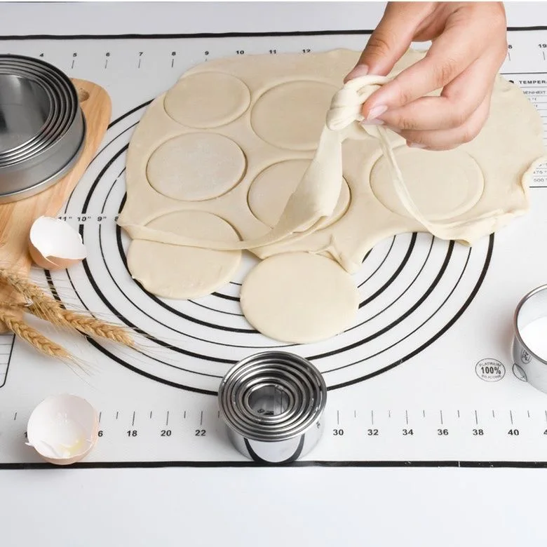 5/3Pcs Stainless Steel Round Cookie Mold DIY Biscuit Cutter Dumpling Skin Cutting Mould Pastry Cake Baking Tool Kitchen Gadget