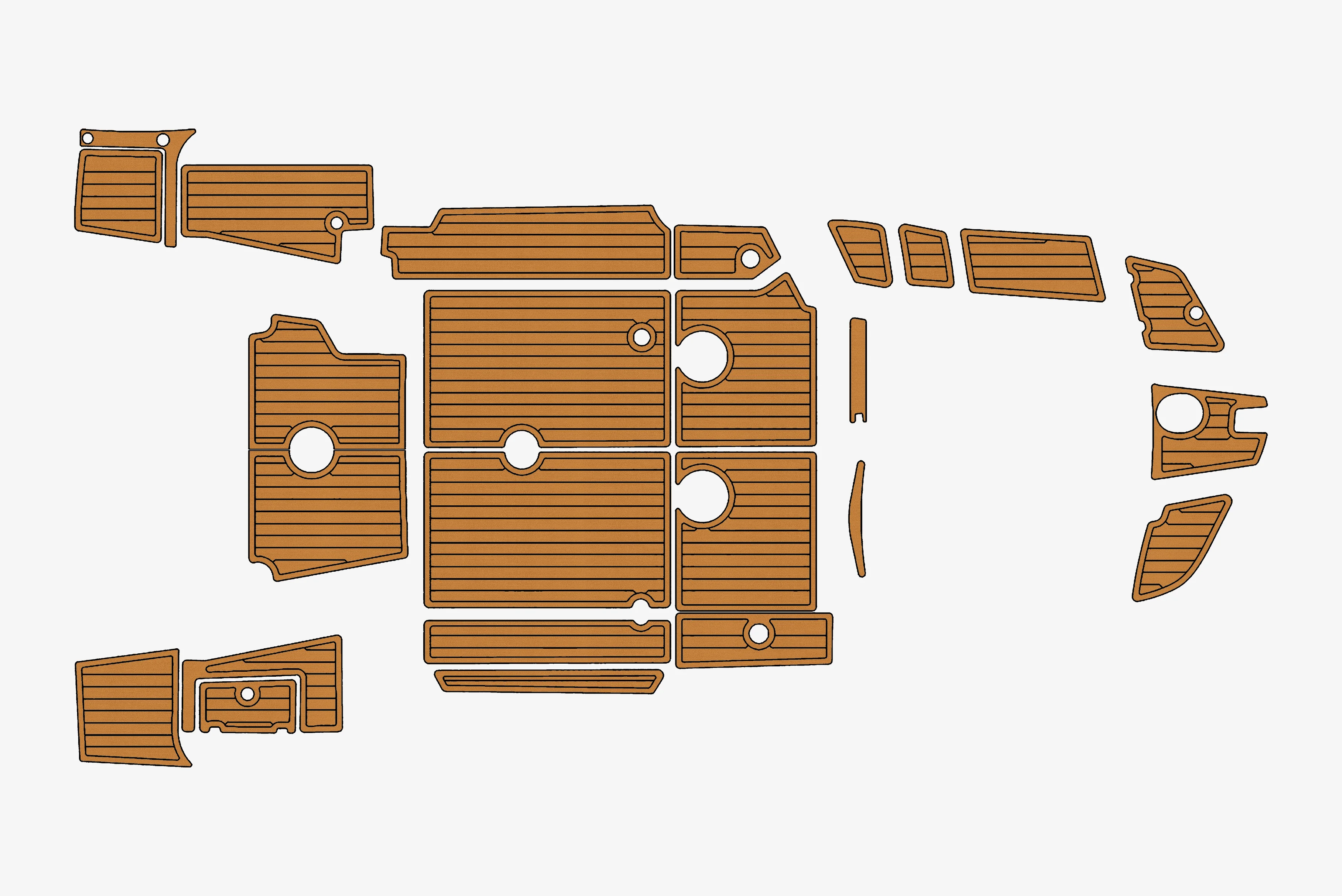 Beneteau 7.7 Sundeck 1/4 "6 مللي متر إيفا رغوة عدم الانزلاق بولي كلوريد الفينيل خشب الساج التزيين البحرية حصيرة سيديك gatorstep السجاد أرضية بحرية #1