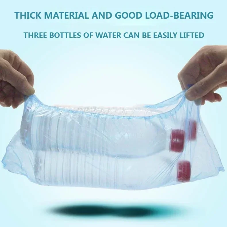 1 Packung/100 Stück tragbare wasserdichte Stiefelüberzüge aus Kunststoff, rutschfest, verschleißfest, Einweg-Überschuhe, Überschuhe, Regenschuhüberzüge, schlammfest – Detail 2