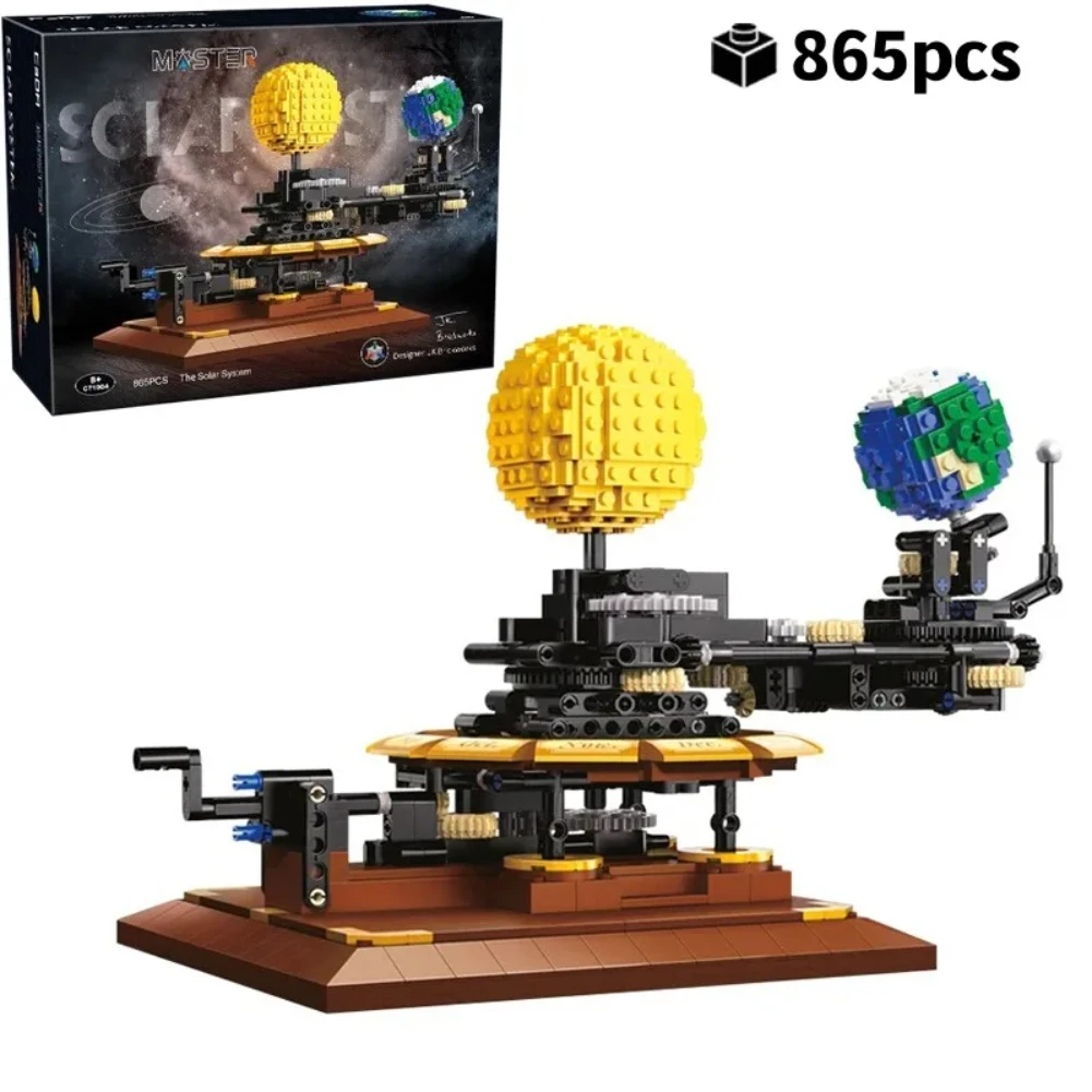 Technical Universe Solar System Planet Earth and Moon in Orbit Building Blocks Model Science Education 42179 Bricks Toy Kid Gift