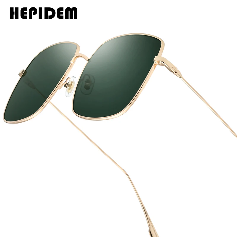 HEPIDEM Alloy Nylon Sunglasses for Women Famous Brand Designer glasses Square Sun Glasses for Men 5014