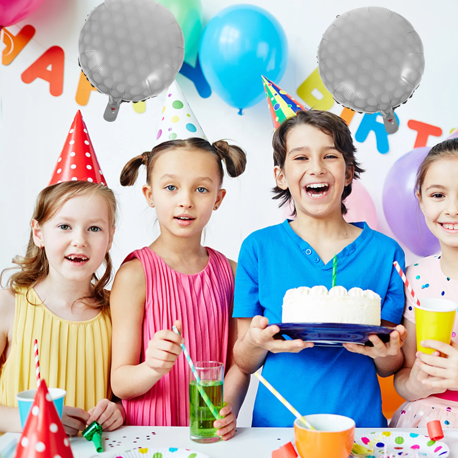 

10pcs Golf Ball Balloons Aluminum Foil Material Party Decor Birthday Wedding Festival Theme Events Photo Props Balloon