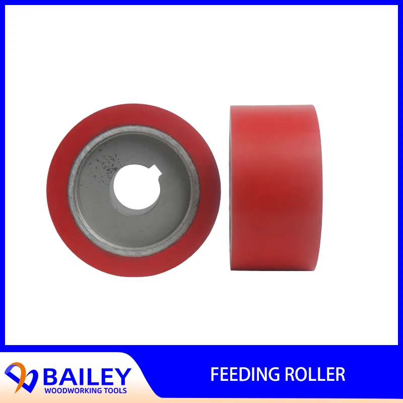 BAILEY 1Pair 100x30x50mm Red Type Feeding Roller Rubber Wheel for Moulder Machine Woodworking Tool Accessories