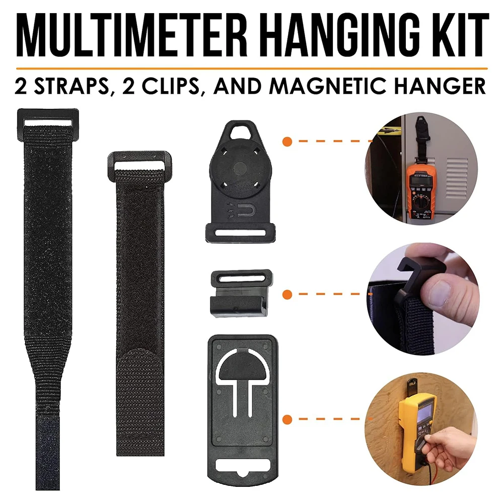 5pcs Universal Magnetic Hanging Strap Kit Hanger With Clip For Meter Multimeters 370*32 Mm Multi-meter Parts