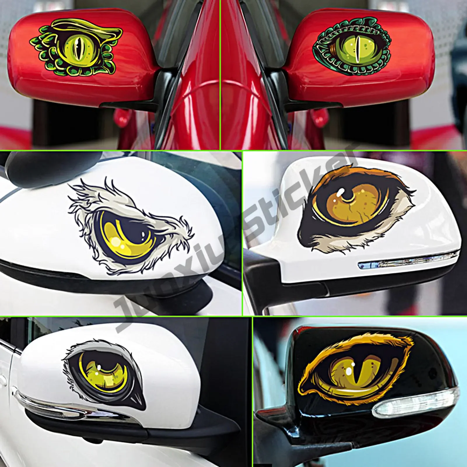 

3D Creative Modified Sticker Eye Peeking Waterproof Decal Eagle Pattern Vinyl Motorcycle Styling Sunscreen Decor