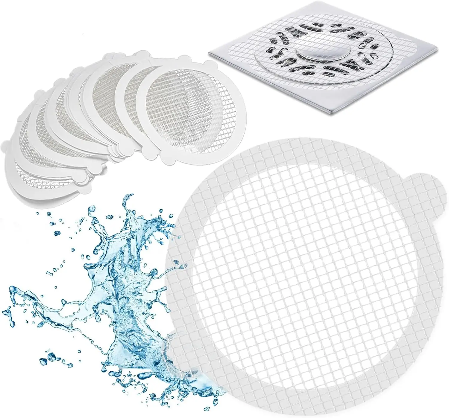 Disposable Anti-blocking Filter Floor Drain Sticker Mesh Hair Catcher Stopper Shower Drain Cover Kitchen Bathroom Sink Blocker