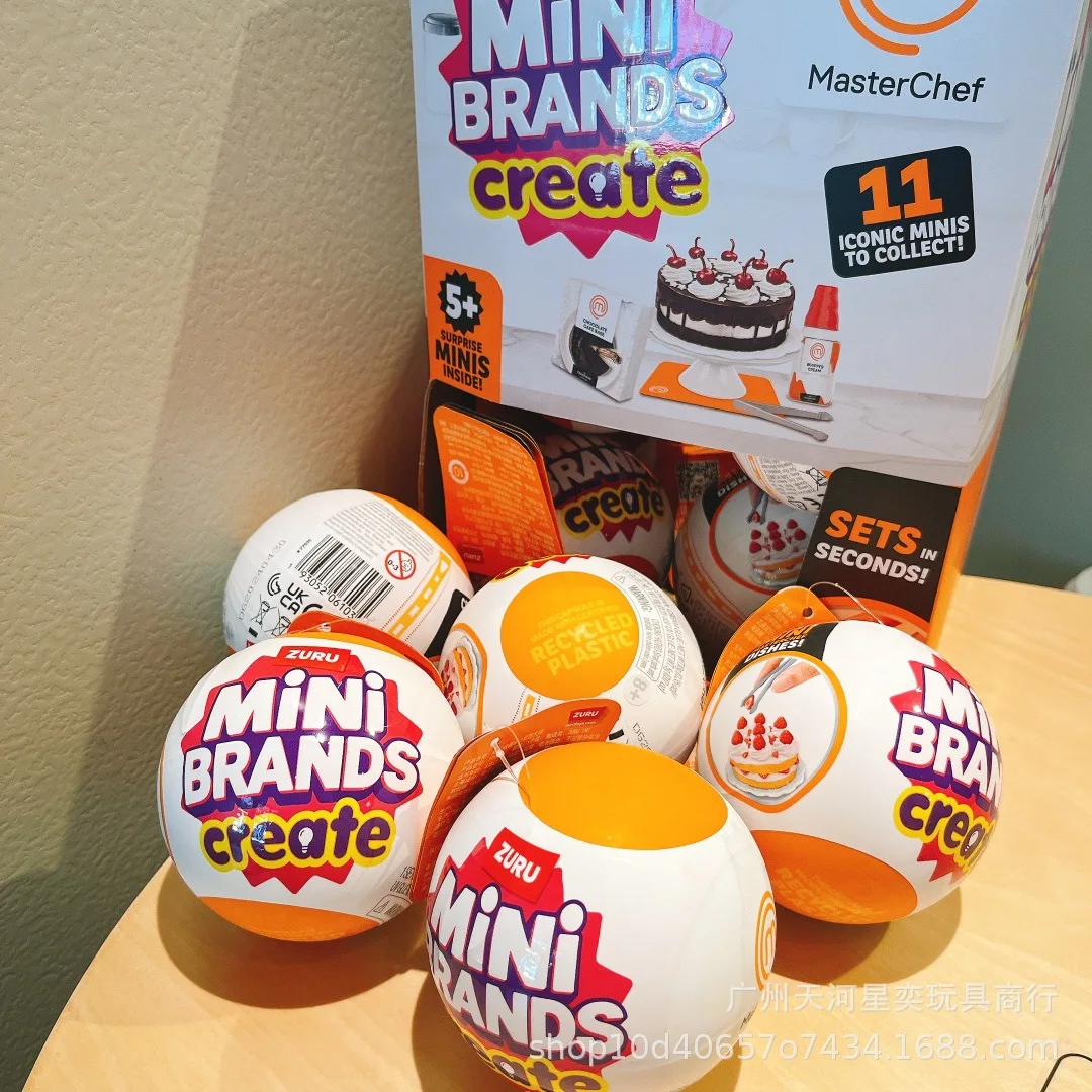 

New Stock Zuru Mini Brands Create Masterchef Miniature Surprise Blind Ball 11 Iconic Cooking Themed Collectible Minis Toy Gifts