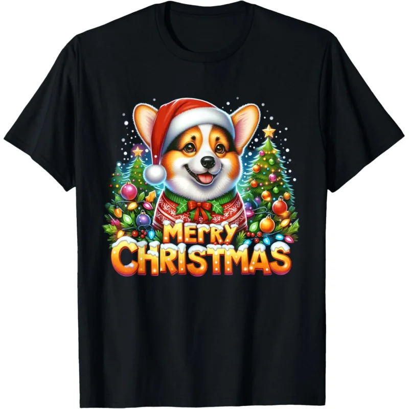 

Merry Christmas Corgi Dog Corgmas Matching Xmas Tree T-Shirt