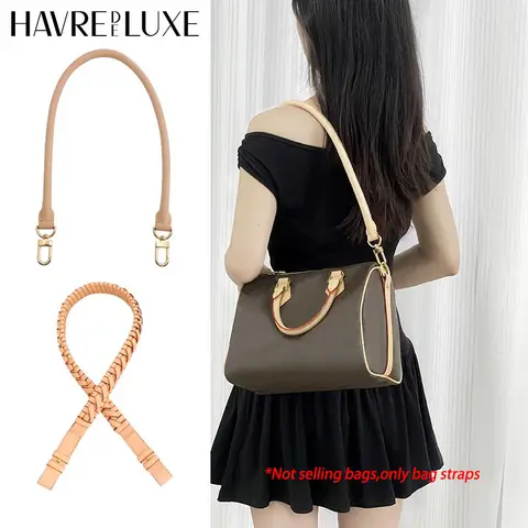 100% Genuine Vachetta Leather Bag Strap for LV Speedy 20 25 30 Shoulder Straps Long Bags Belts Replacement bag Accessories