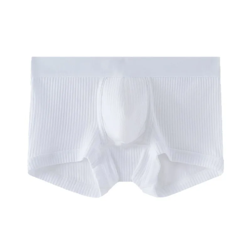 Novo europeu e de venda quente puro algodão virilha com rosca roupa interior masculina quatro cantos planos verão fino respirável 232