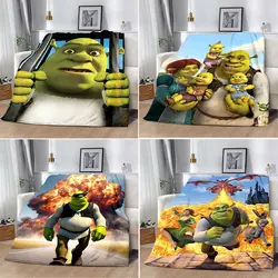 Cartoon Funny S-Shreks Printed Blanket Picnic Blankets Warm Blanket Soft and Comfortable Blanket Home Travel Birthday Gift