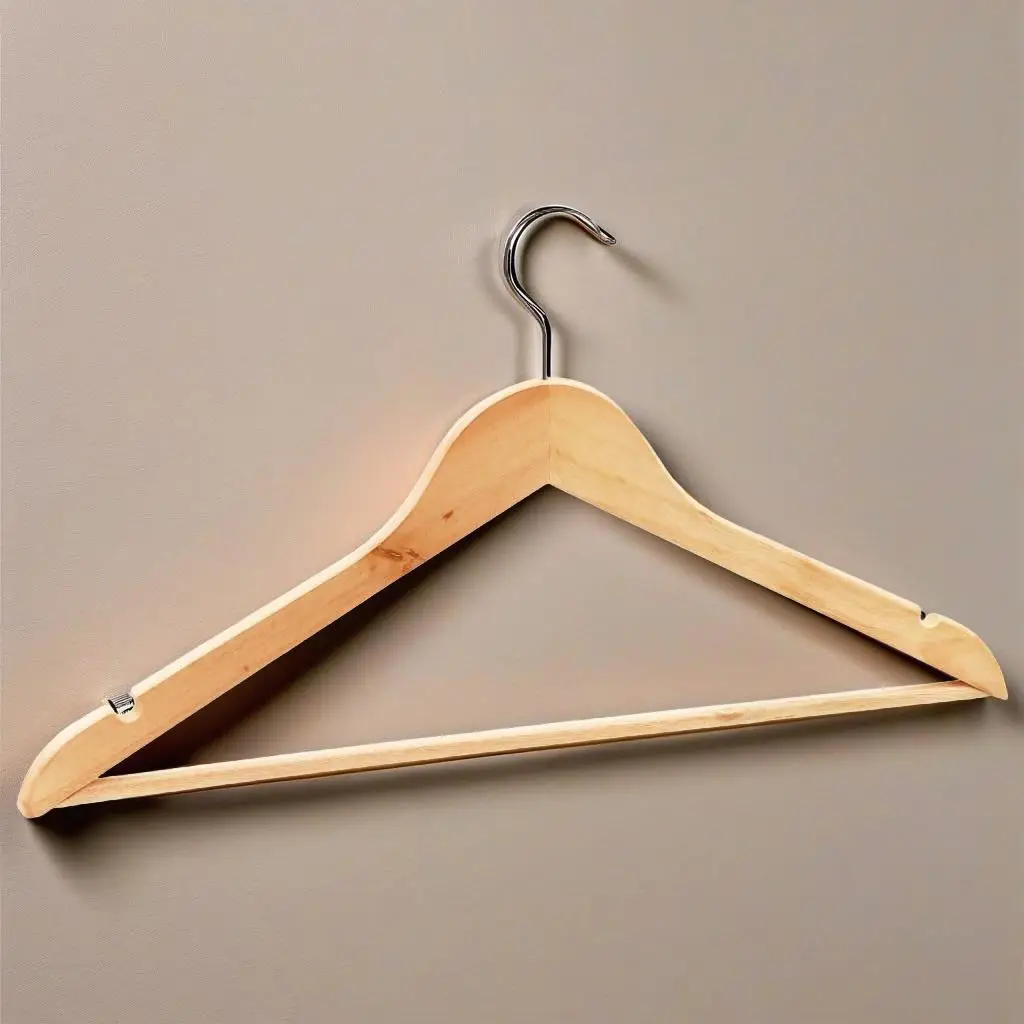 100 Pcs Non-Slip Hardwood Clothes Hangers Set - Durable & Stylish Design