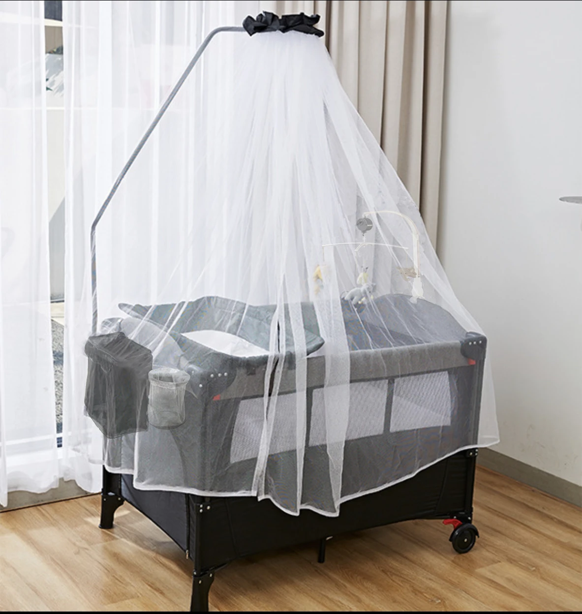 Modern Foldable Baby Crib Bed  - Bassinet Bedside Sleeper ulasan dan harga