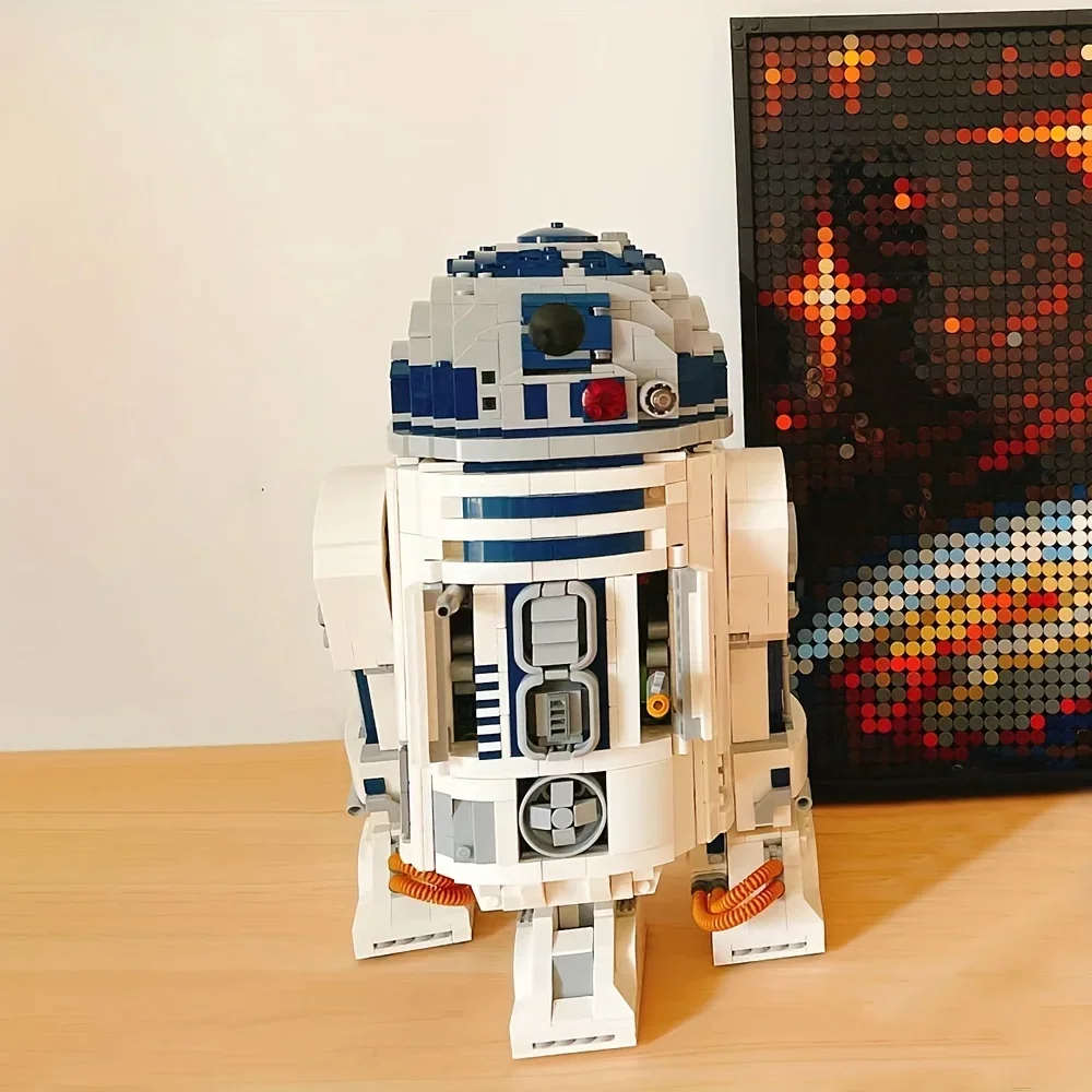 Miniso-Starロボットビルディングブロック,クラシックr2d2,Mocモジュラーブロック,DIYおもちゃセット,子供向けギフト,2314個,75308