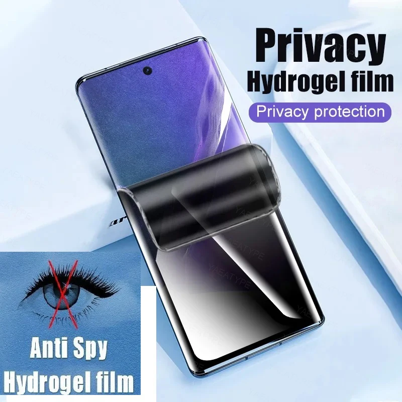 Privacy Hydrogel Film For Xiaomi 14 Ultra Redmi A3 Black Shark 4 4s Pro Anti Spy Film POCO X6 Neo C61 M5 M5s