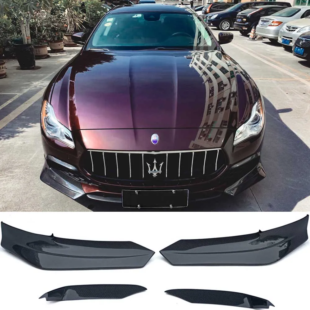 For Maserati President, Carbon Fiber Front And Rear Lip Chin Rear Diffuser Rear Spoiler Body Kit Front Bumper Splitter