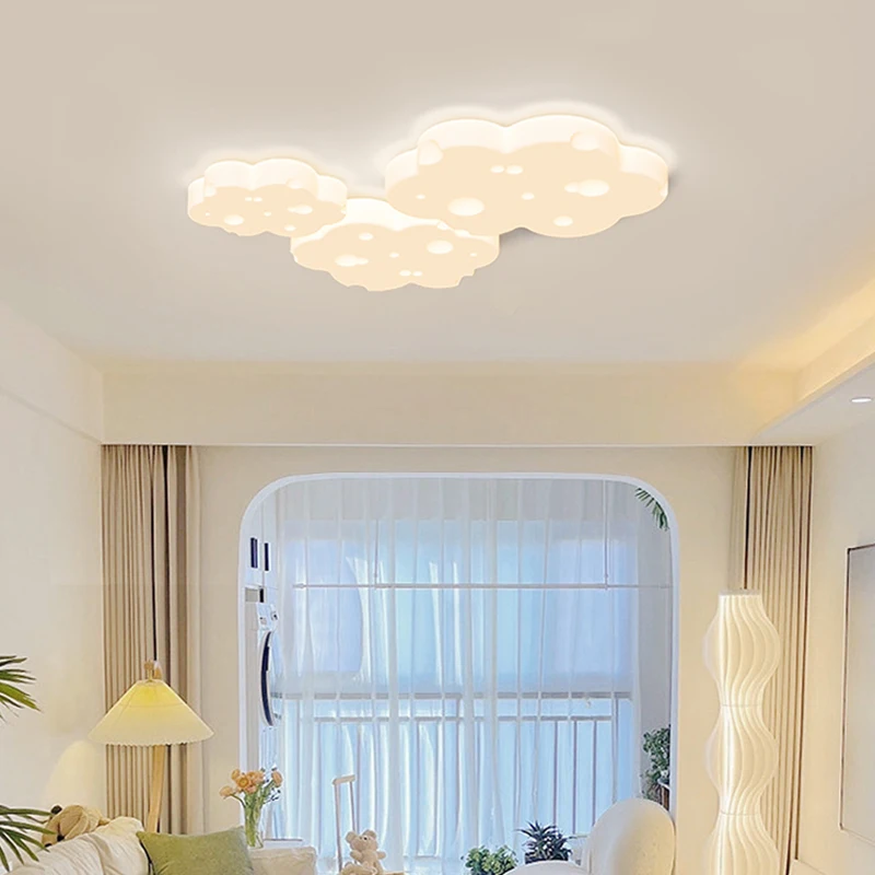 

Modern Cloud Cheese Ceiling Light Cream Style Living Room LED Lamp Bedroom Children's Room Decoration Home Lighting Fixtures