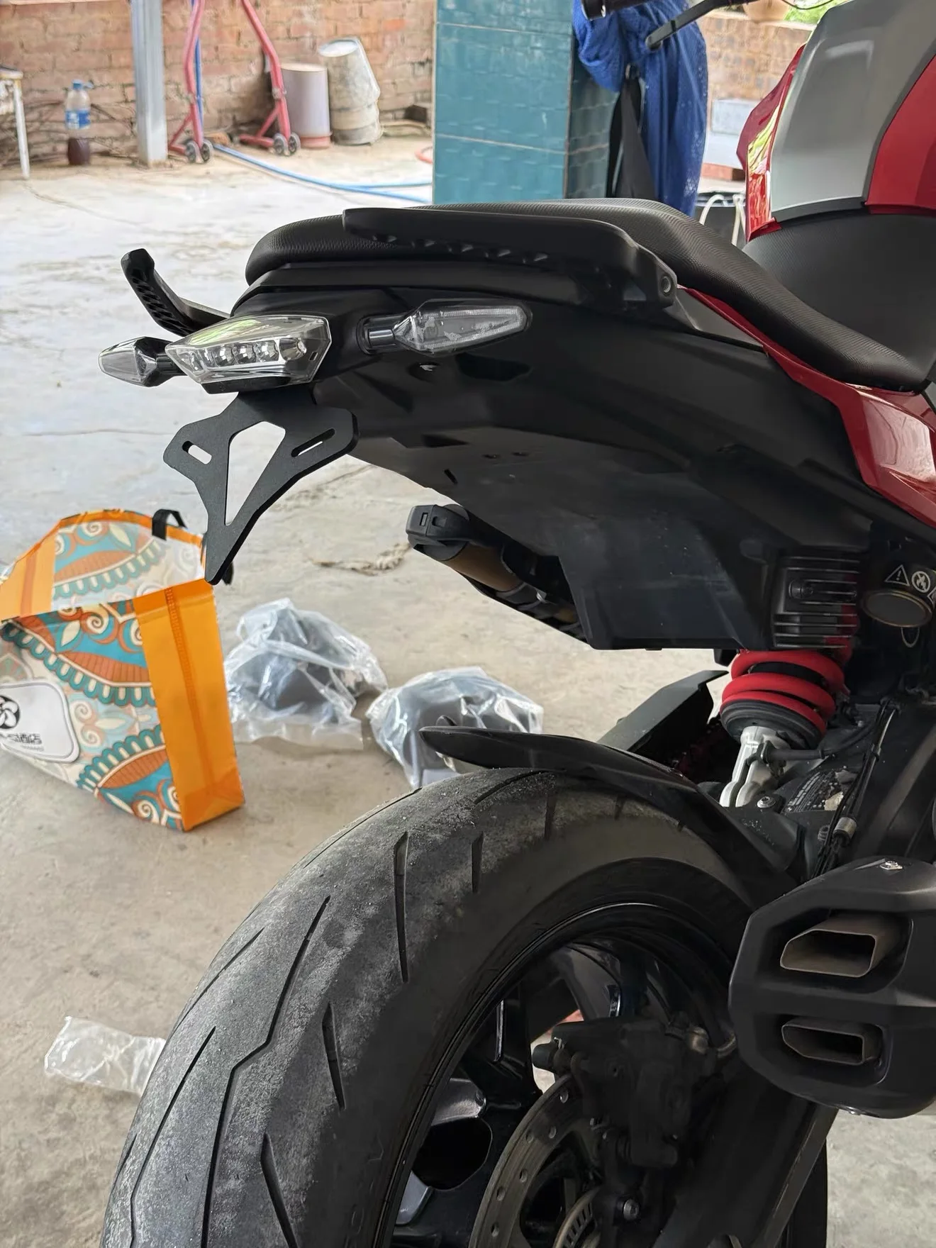 For BMW F900R F 900 R F900 SE 2020-2024 Motorcycle Rear Short Tail Stock License Holder Tailstock Frame Bracket