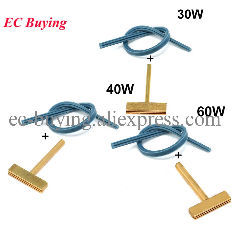 3 ピース/ロット 30 ワット 60 ワット 40 ワットはんだごて T チップ T ヘッド銅 T チップ + ゴムケーブルホットプレス液晶画面ピクセルフレックスケーブル修理