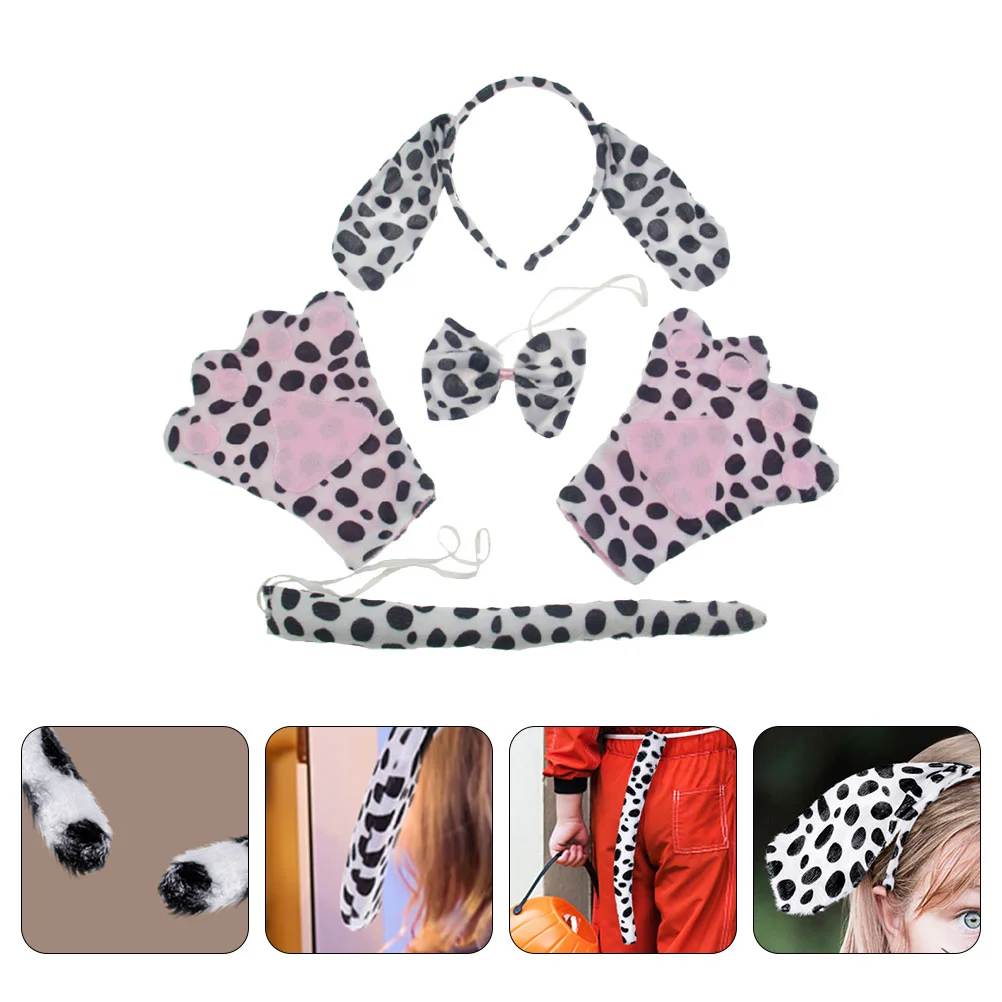 

Dog Apparel Dalmatians Headband Cosplay Animal Tail Props Costume Accessory Furry Ears Headwear Animals