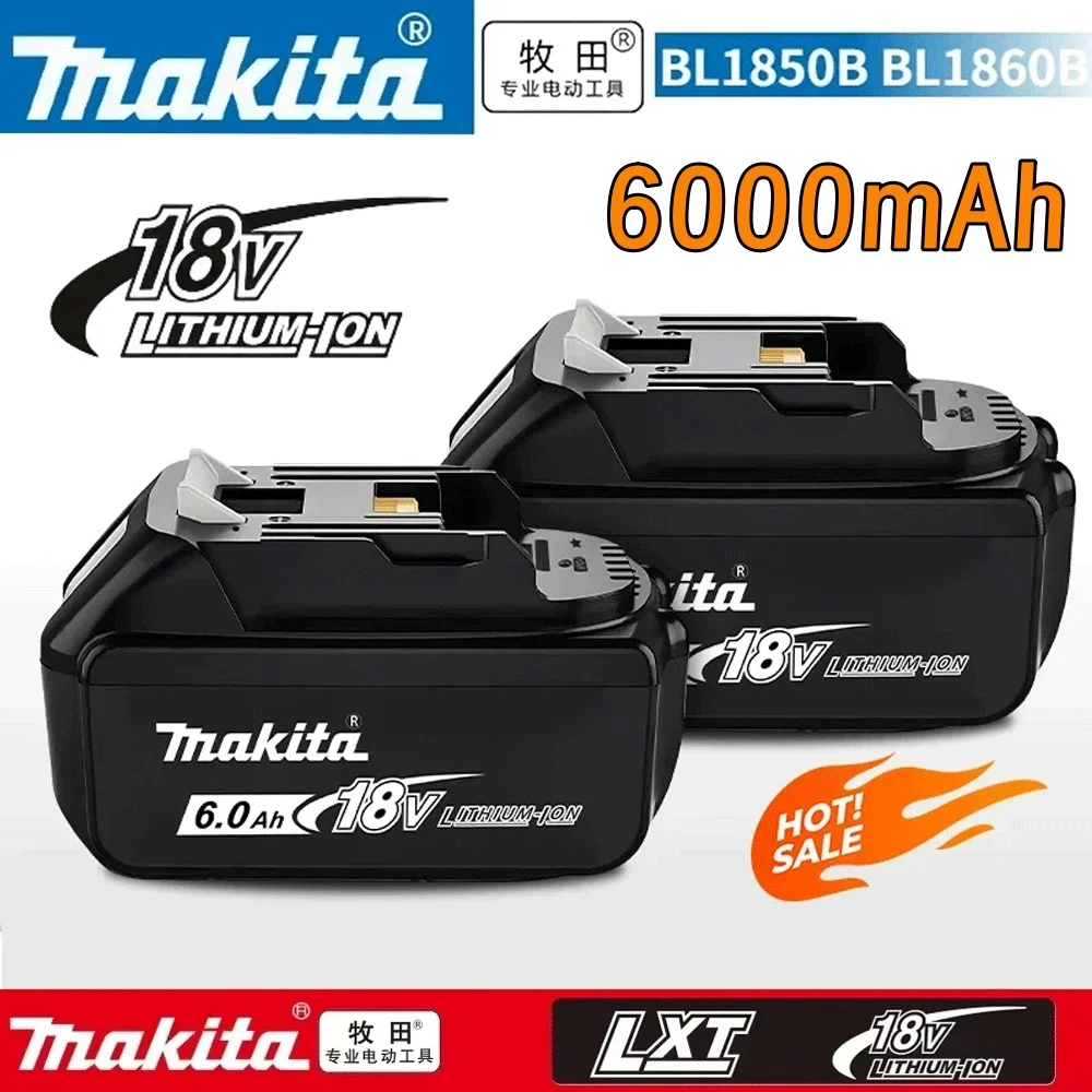 

100% Original Makita Battery 6.0Ah 18V Rechargeable Battery for DHP489 DGA404 DDF487 DTD173 DAS180 HR140D Makita 18V Power Tool