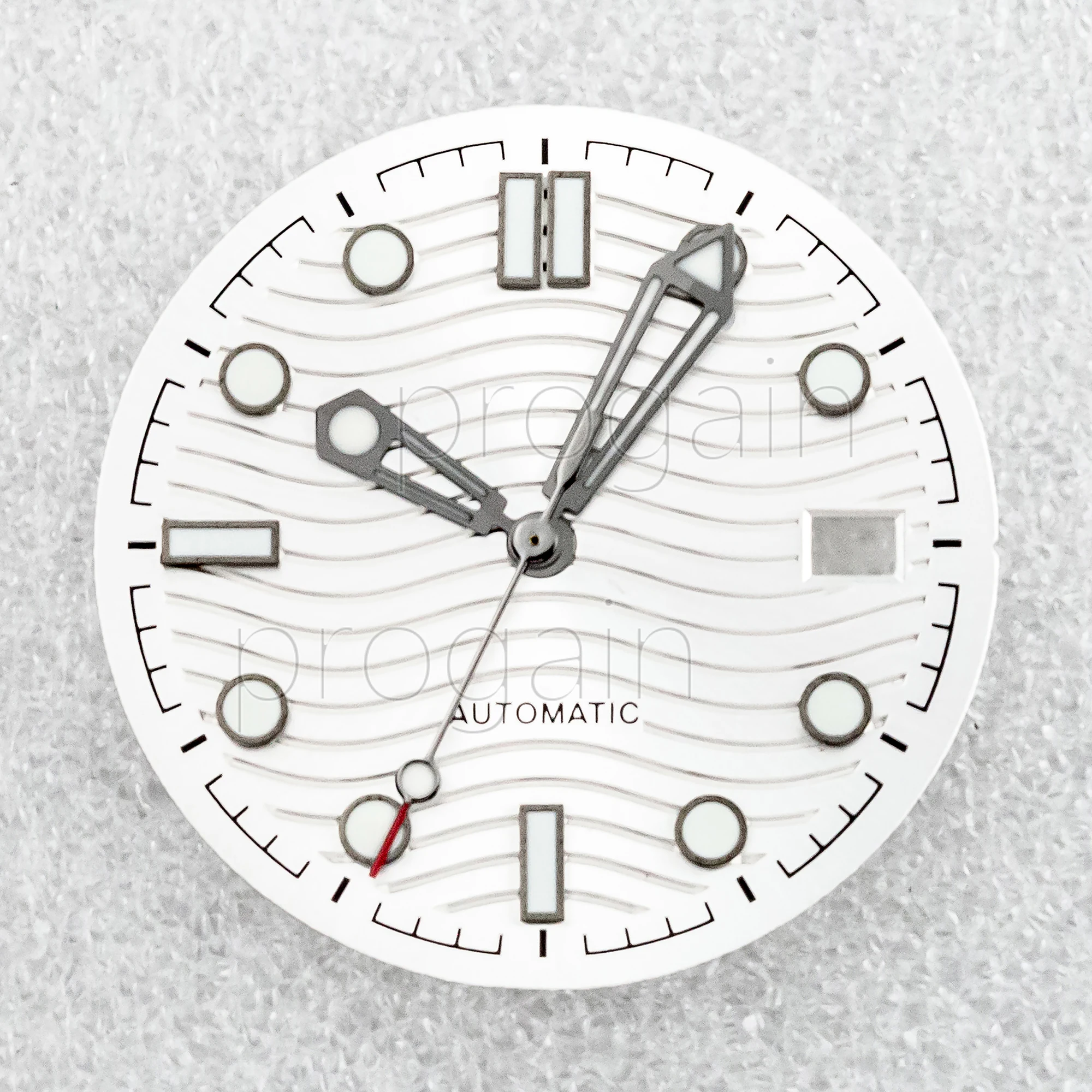 Nh35 zifferblatt grün leuchtende uhrzeiger 31mm uhren gesichter für nahtlose nh35 nh36 automatisches werk zubehör mod teile