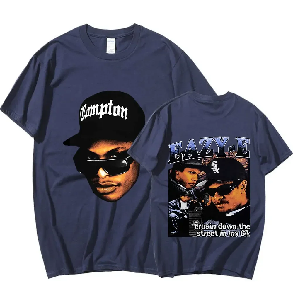 90s Rapper Eazy E Graphic T Shirt Men Vintage Harajuku T-shirts Short Sleeve Oversized Cotton T-shirt Hip Hop Streetwear Tees