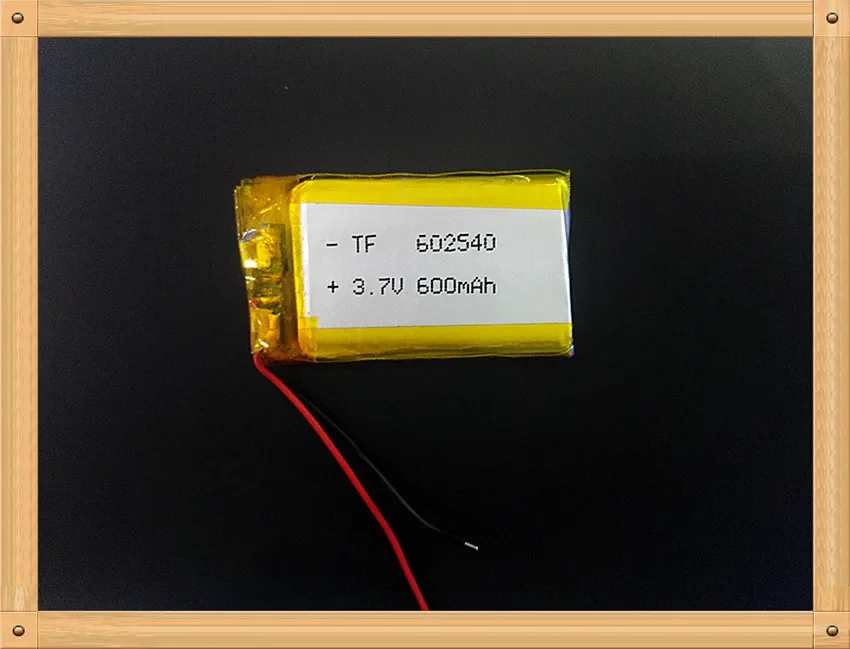 3.7V,600mAH,[602540] Polymer lithium ion / Li-ion battery for DVR RECORD,MP3,MP4,TOY,GPS,SMART WATCH,SPORT CAMERA