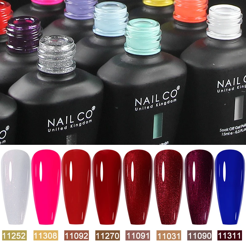 NAILCO 15ml Winter Gel Nail Polish Vernis Semi Permanent UV For Nail Art Gel Manicure TOP BASE Nail Glue Varnish Supplies