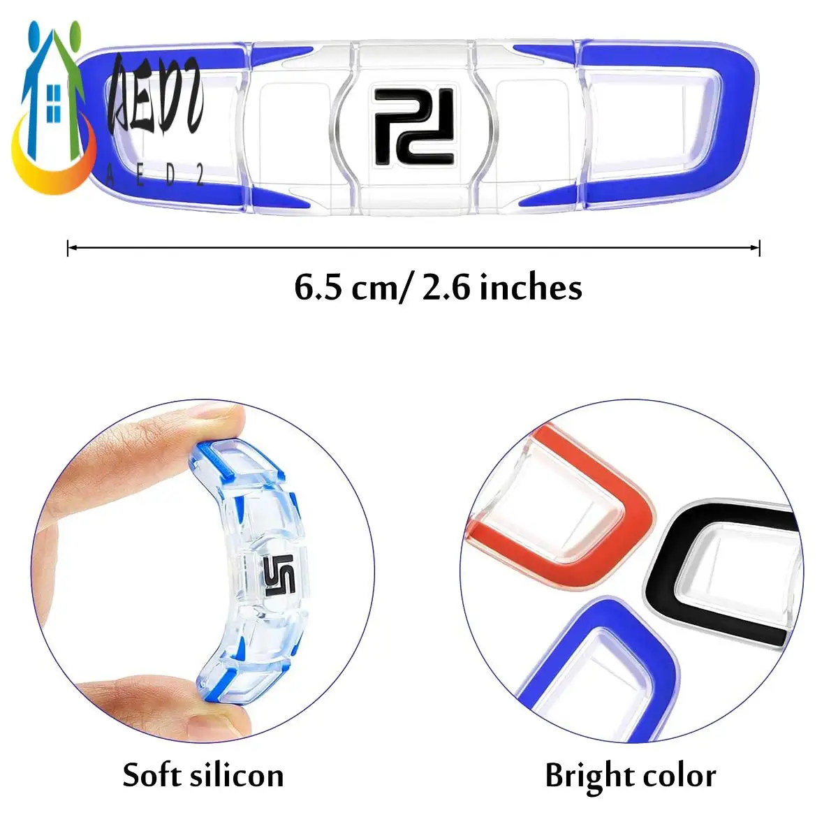 

AED2-POWERTI 3Pcs Long Tennis Racket Shock Absorber Shockproof Damper Replacement Reduce Racquet Accessories