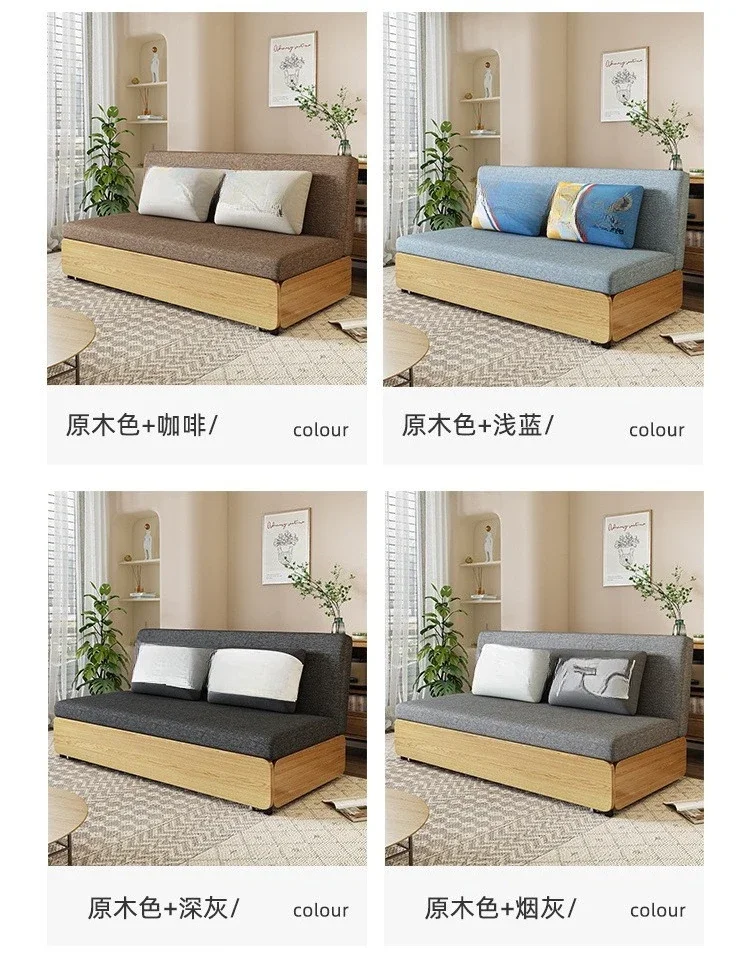 Small apartment multi-functional double, new foldable storage, retractable bed