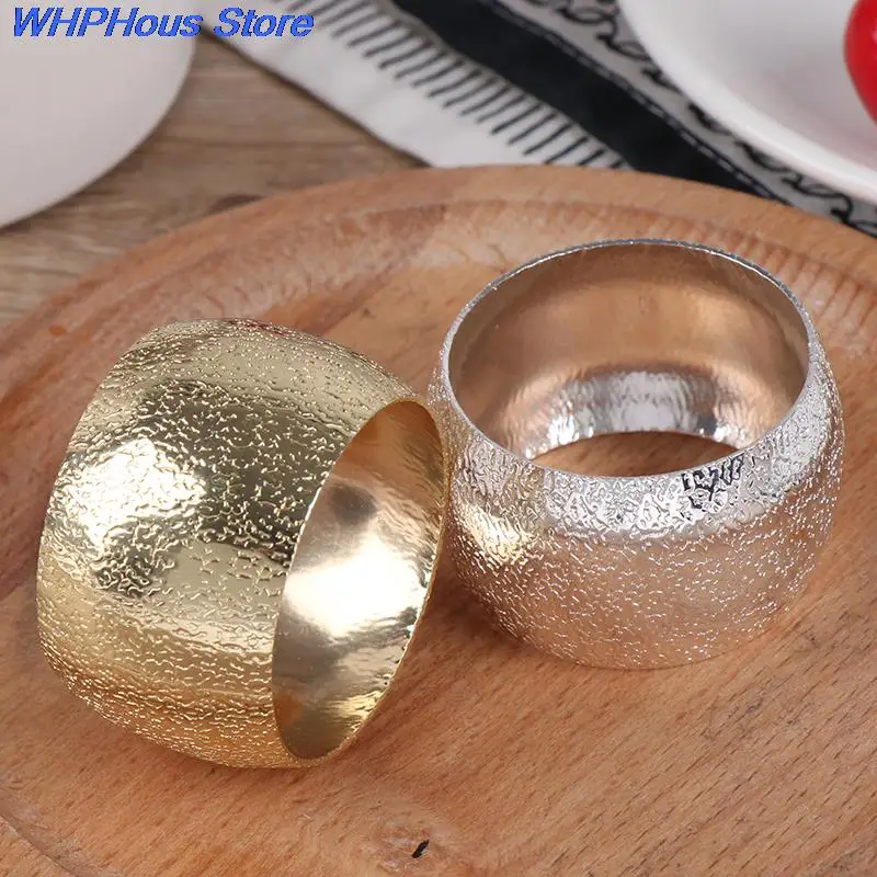 Wedding Napkin Rings Table Decoration Hotel Room Golden Ring Napkin Buckle Western Restaurant Metal Napkin Circle Cloth Ring