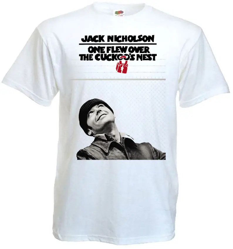 One Flew Over the Cuckoo's Nest Movie Poster T shirt white all sizes