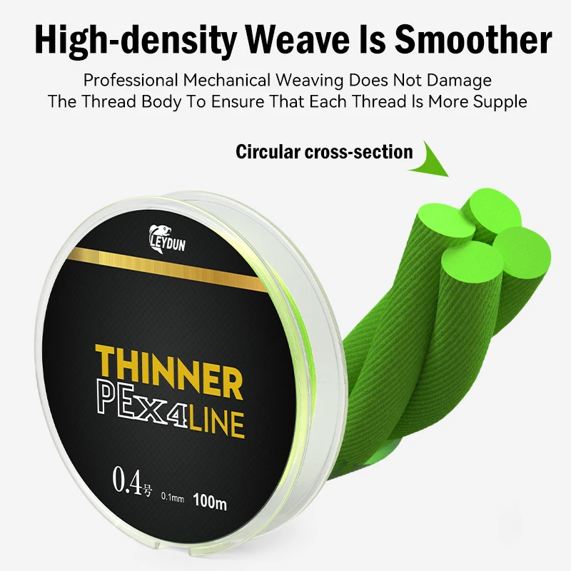LEYDUN مايكرو ثينر خطوط الصيد 100 متر 150 متر MT8 4 السواحل مضفر بولي ايثيلين اليابان حيدة خيط صنارة الصيد مجموعة الكارب يطير الصيد سلك