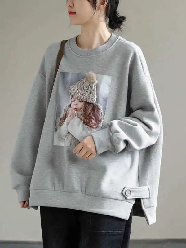 plus Size Women's Knitted Fce Lined Thiened Casual Sle Top Faionable Base Layer irt Autumn Winter New Arrival
