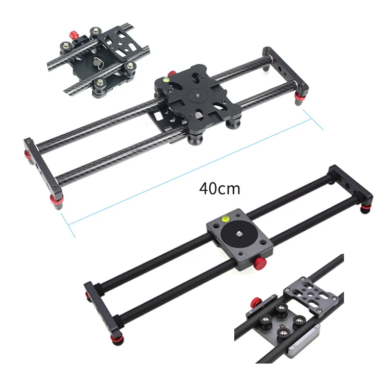 40CM Carbon Fiber Camera Track Slider for Canon Nikon Sony DSLR Smartphone Lightweight Smooth Video Stabilizer Rail