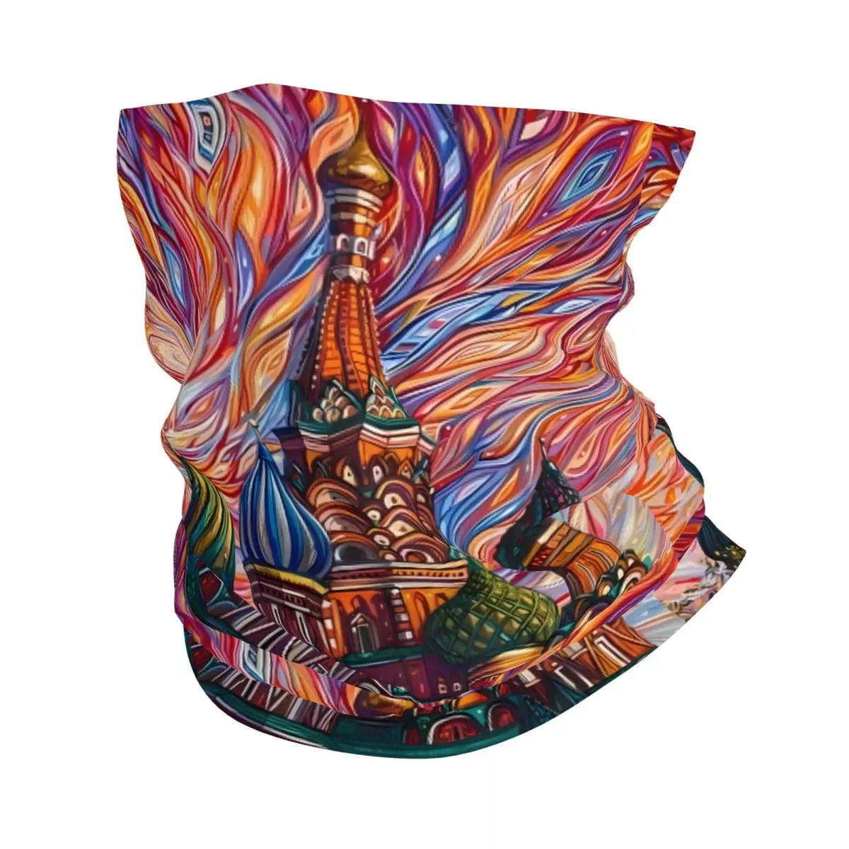 Saint Basil's Cathedral (12) Scarf Neckerchief Neck Face Mask Polyester