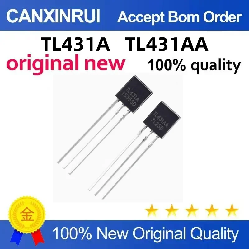 (5 pieces) New TL431A TL431AA substitute TL431 TO-92 transistor