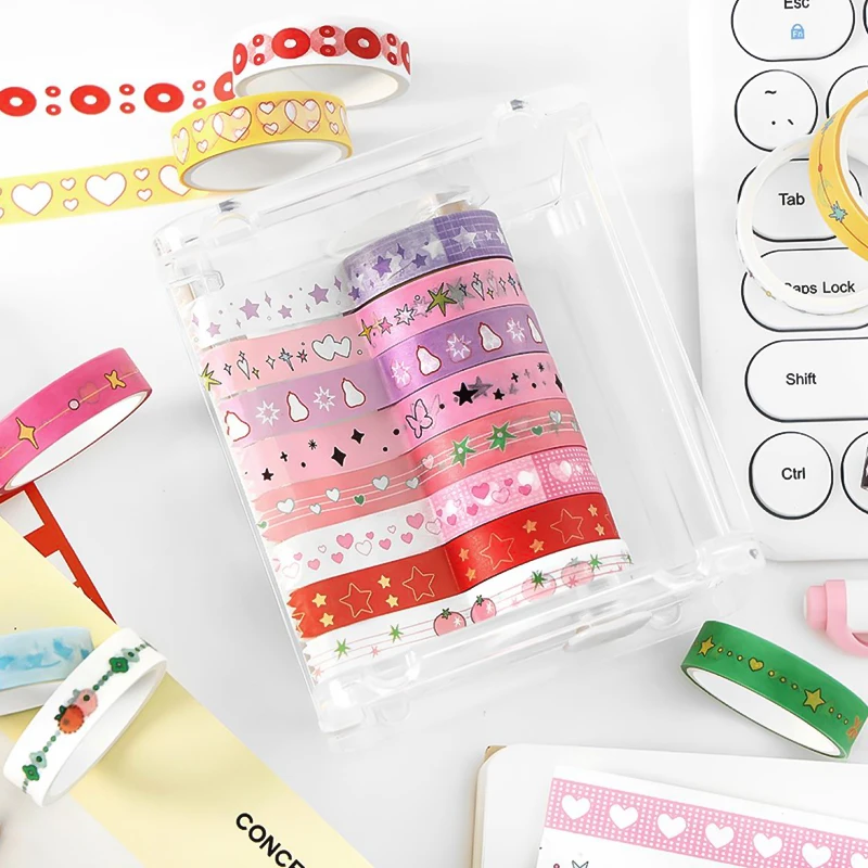 Mr. Paper, 8 Styles, 200cm/roll，Washi Tape, Mini Small Pattern Cute Stickers DIY Scrapbook Base Collage Diary Decoration Tape