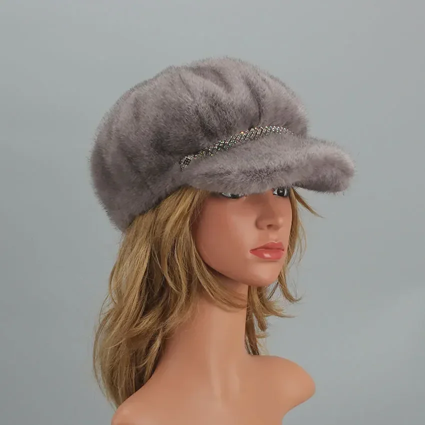 Ladies Casual Faux Fur Hat Autumn Winter Hats For Women  display picture 3