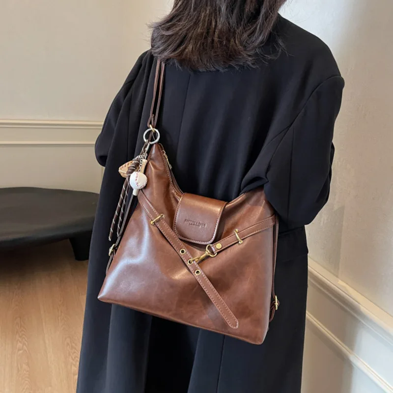 

Single Shoulder Bag For Commuting, Large Capacity Women's Handbag New High-end Niche Multifunctional Backpack
