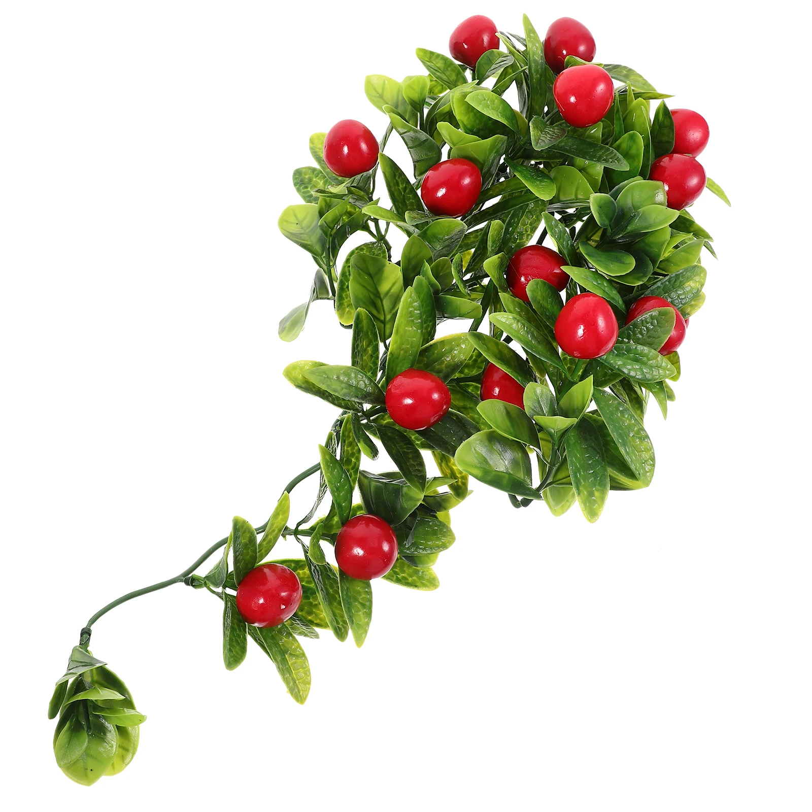 

Simulated Fruit Hanging Ornaments Green Wreath Lemons Fake Wall Decor Photo Decorations for Outdoor Plastic