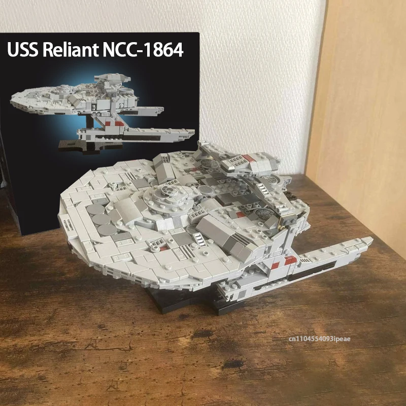 MOC USS Reliant NCC-1864 Raumschiff Bausteine Modell DIY Technologie Interstellare Montage Ziegel Kinder Spielzeug Weihnachten Geschenk