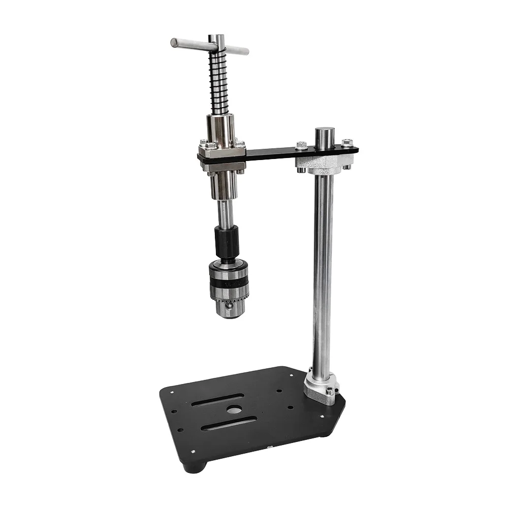 【Hot】Manual Tapping Machine Small Vertical Desktop Tapper Adjustable T-Handle Tap Holder Wrench B12 1.5-10MM Chuck